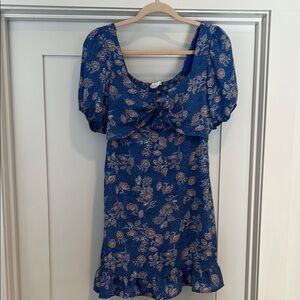 Sienna Sky Blue Floral Mini Dress